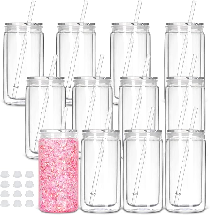 16 oz Acrylic Snowglobe Tumbler