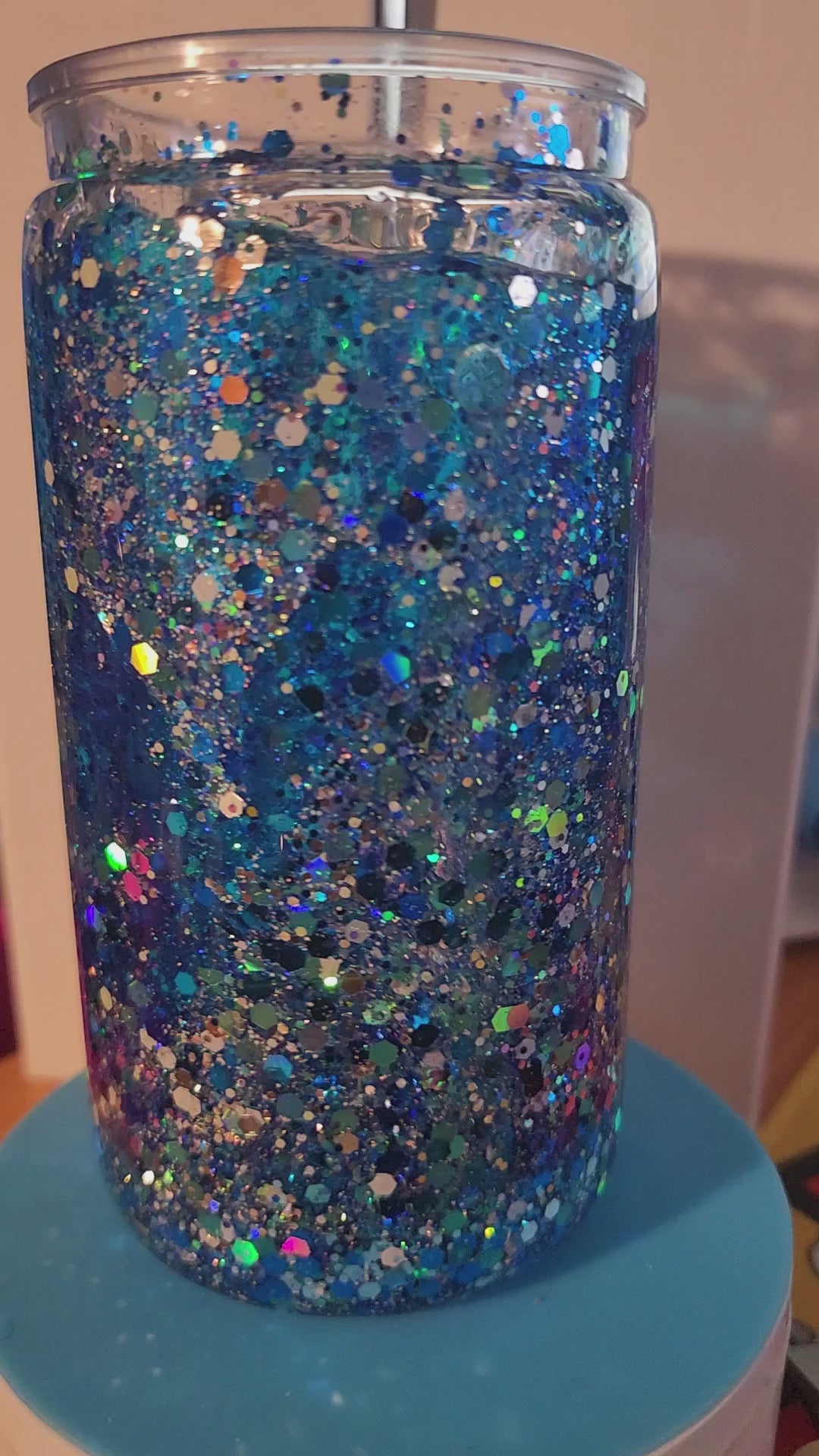 16 oz Acrylic Snowglobe Tumbler